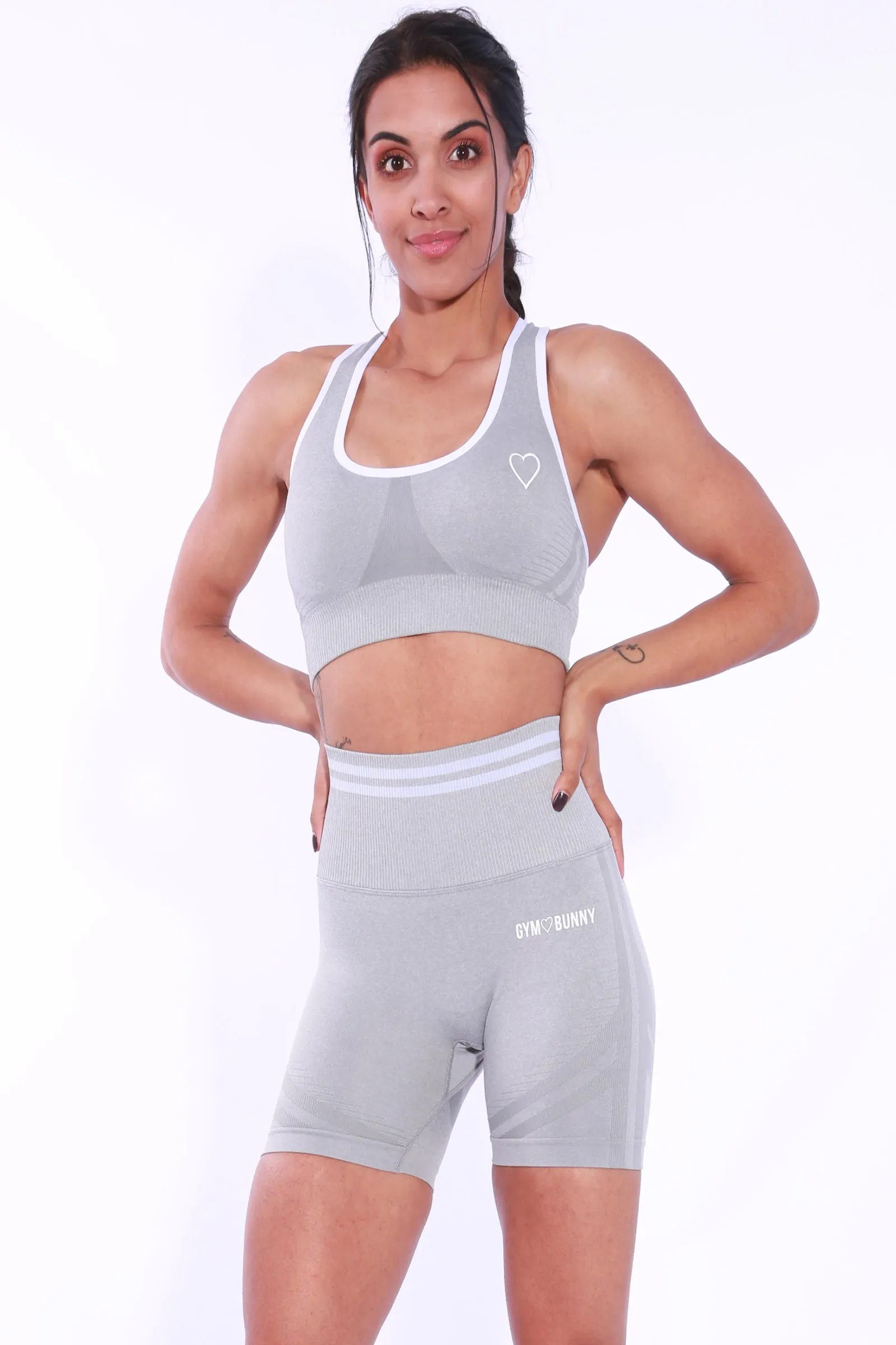Shapewear GymBunny Seamless padded bra top - Grey