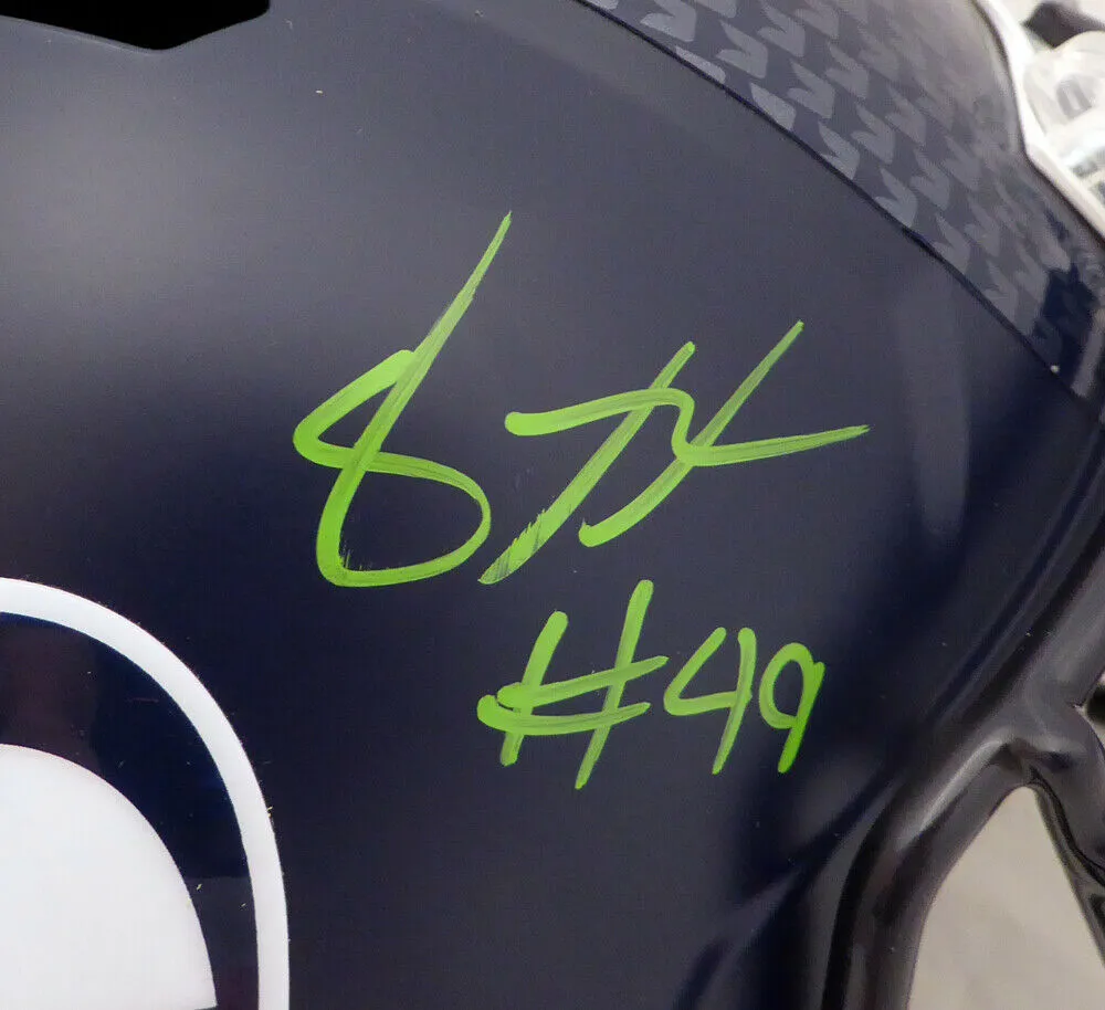 SHAQUEM GRIFFIN AUTOGRAPHED SEAHAWKS FULL SIZE SPEED HELMET MCS HOLO 134361