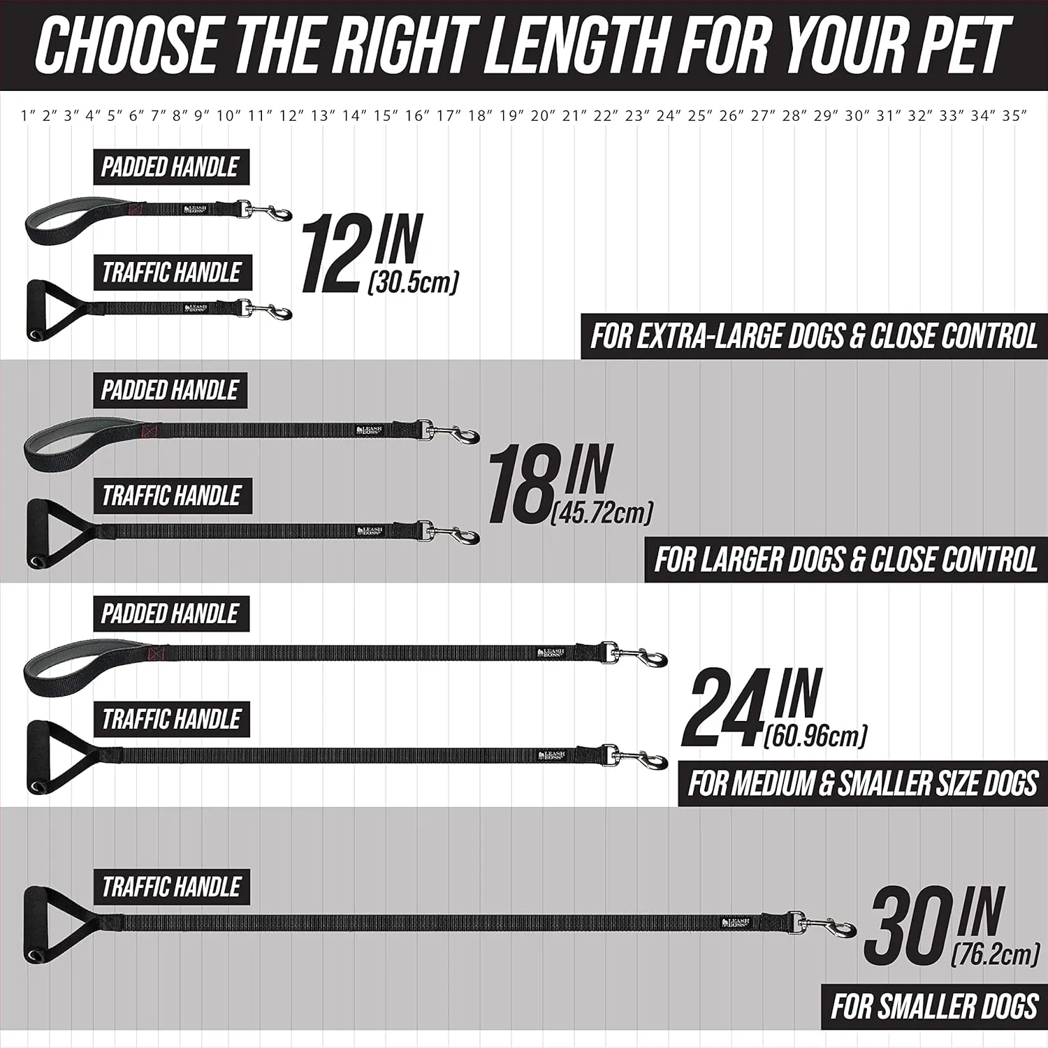Short Dog Leash with Padded Handle