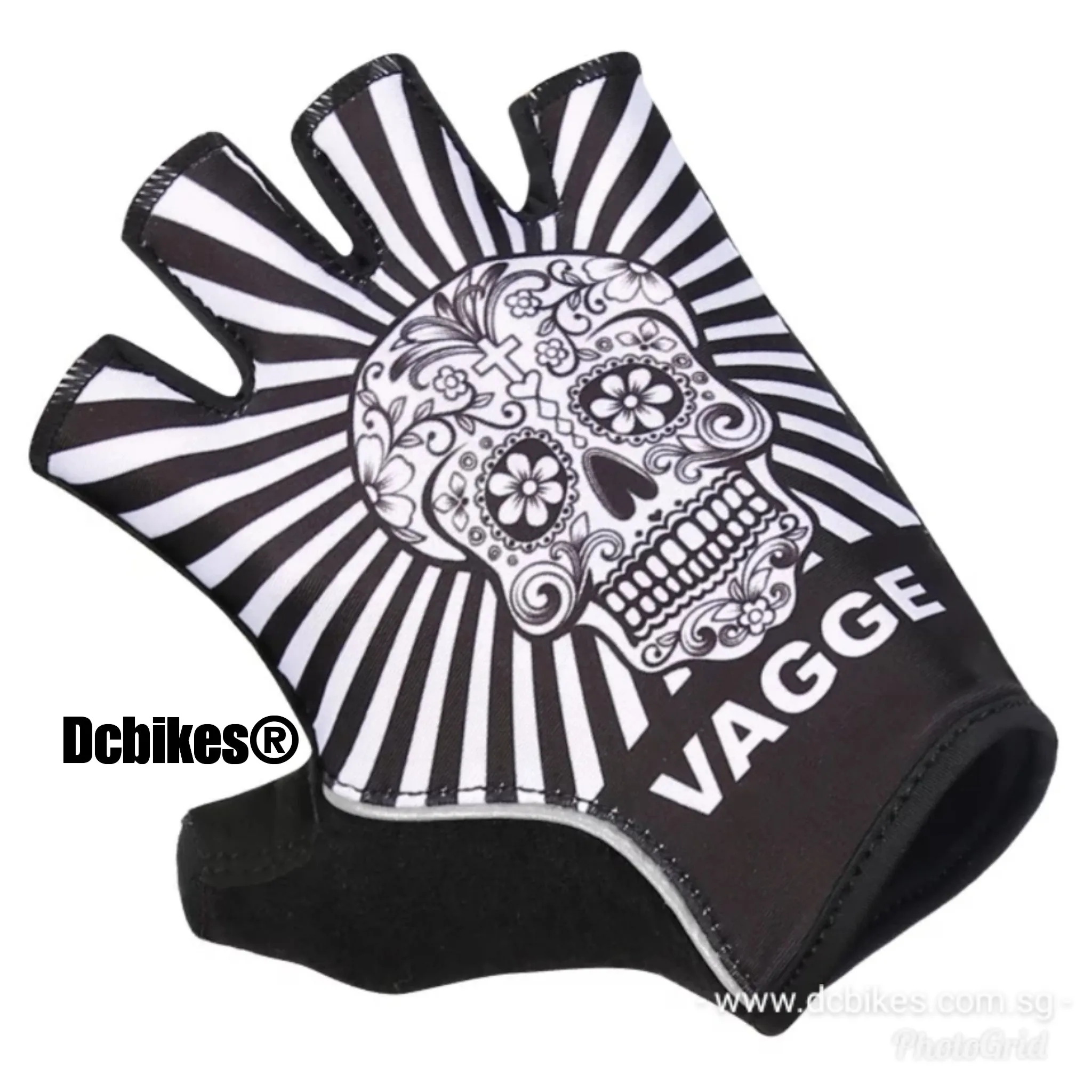 Skull MTB Half Finger Protective Gel Gloves