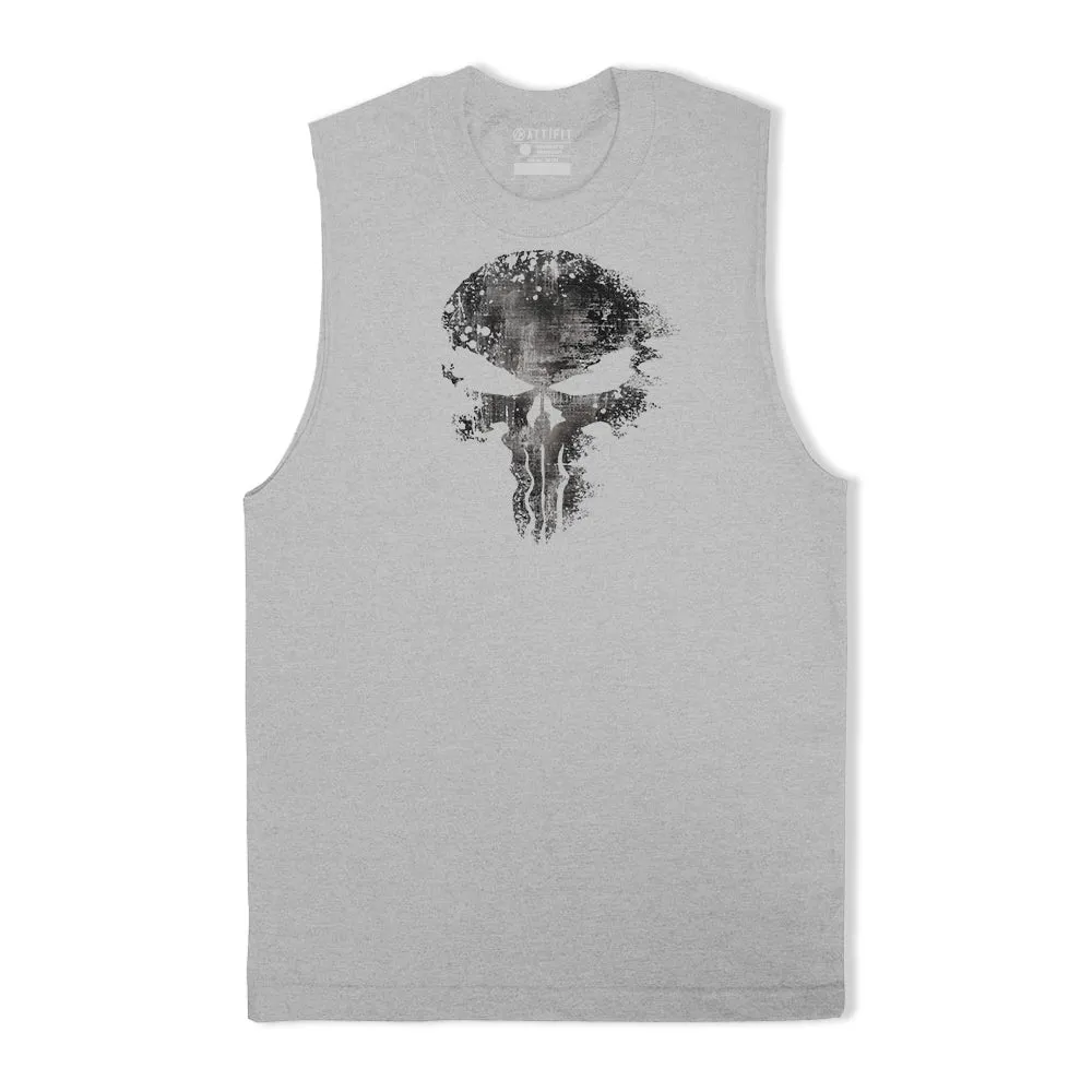 Skull Print Graphic Tank Top