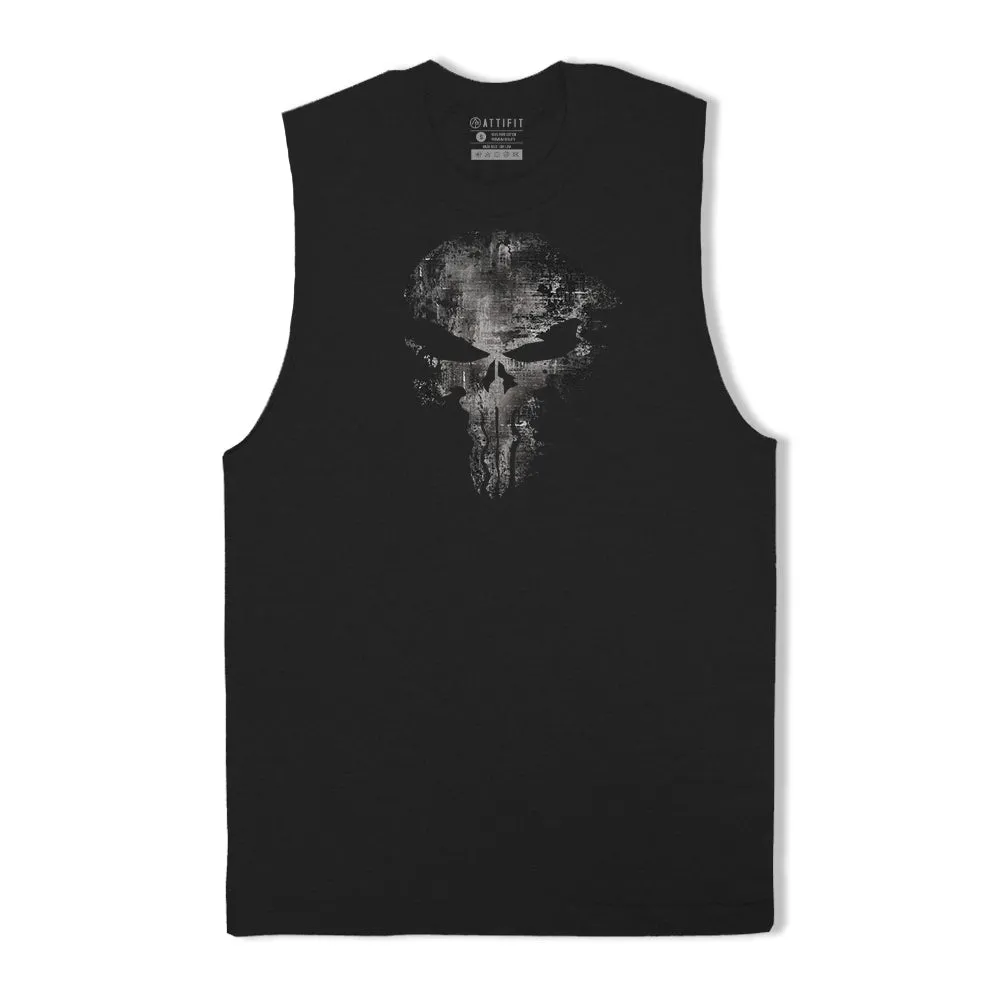 Skull Print Graphic Tank Top