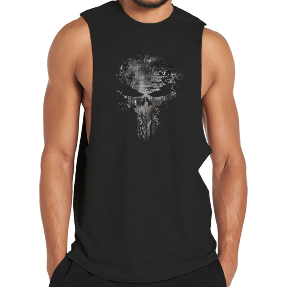 Skull Print Graphic Tank Top