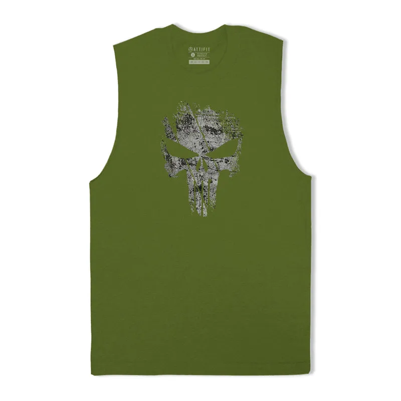 Skull Print Graphic Tank Top