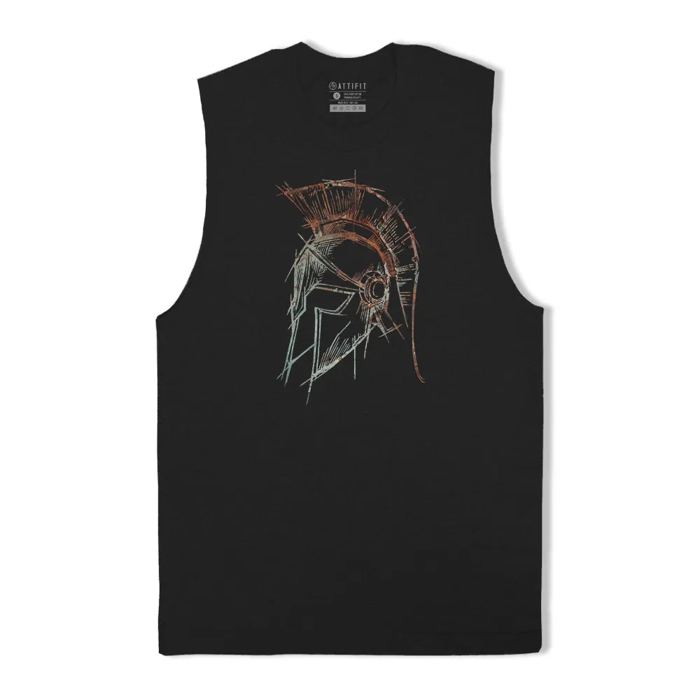 Spartan Portrait Graphic Tank Top