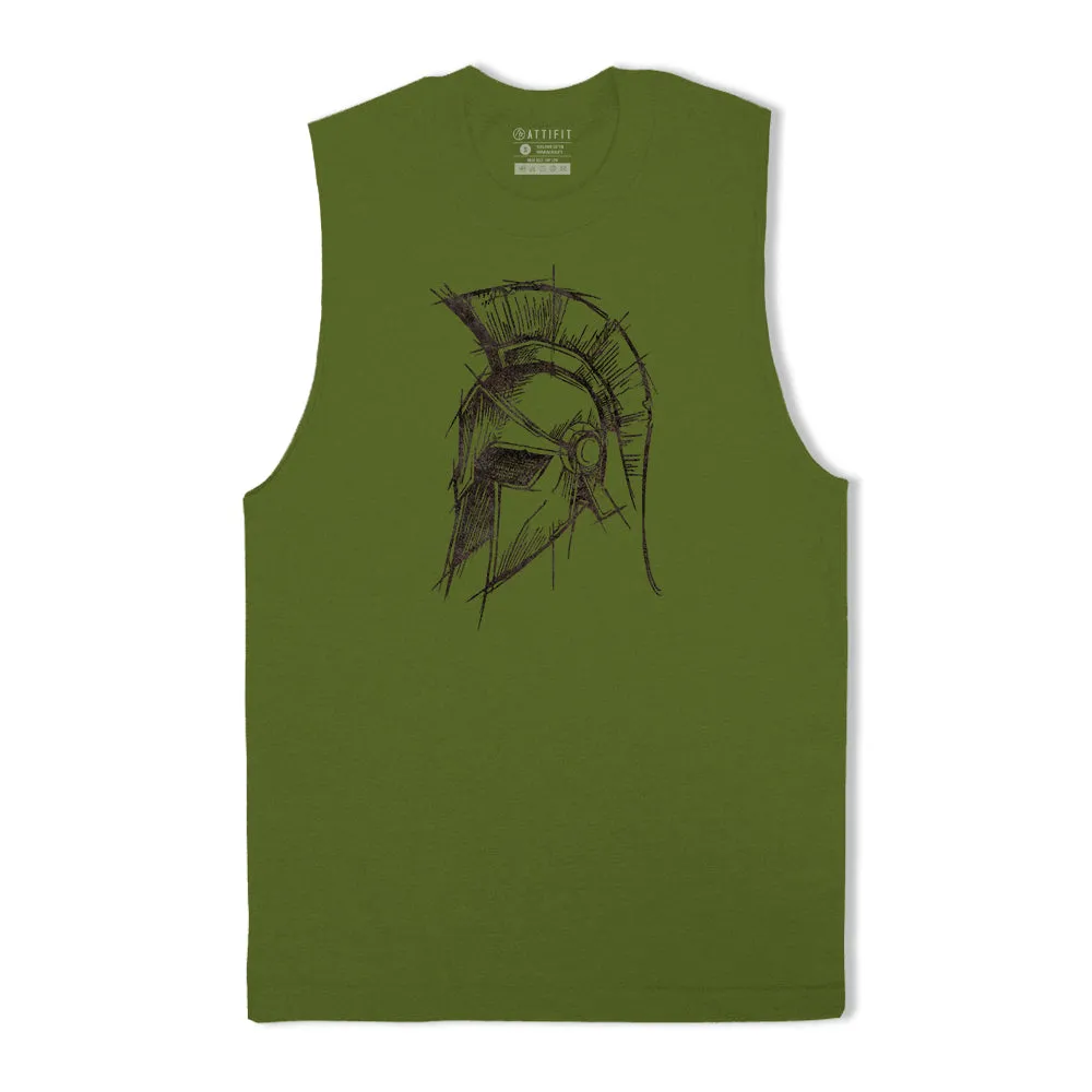 Spartan Portrait Graphic Tank Top