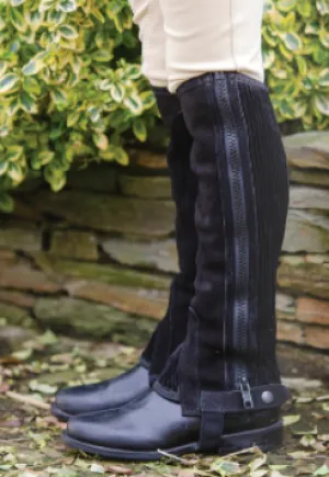 Suede Half Chap Adult Black