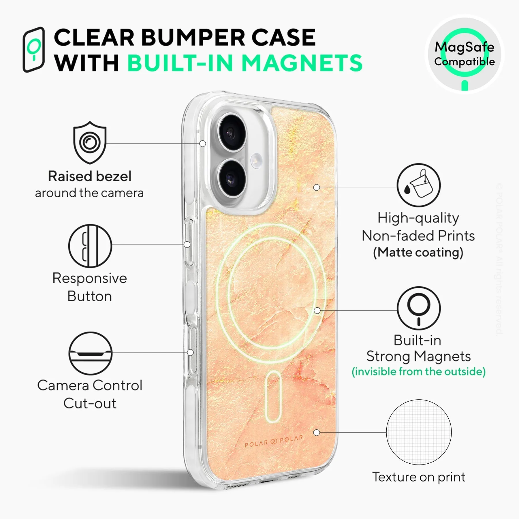 Sunset - iPhone 16 Plus Clear Bumper MagSafe Case