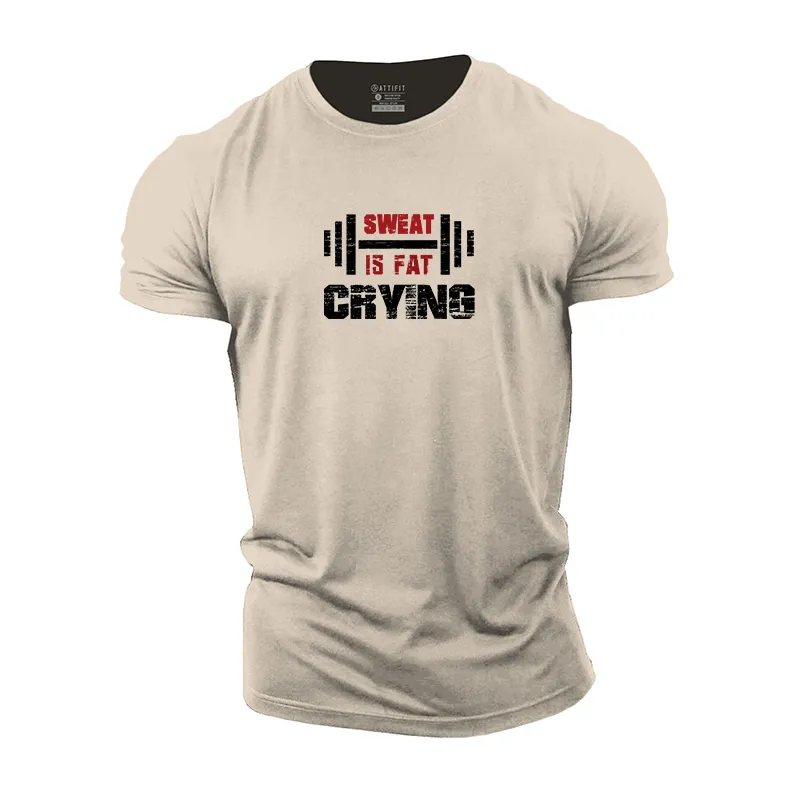 Sweat Is Fat Crying Cotton T-Shirt