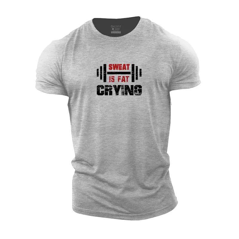 Sweat Is Fat Crying Cotton T-Shirt