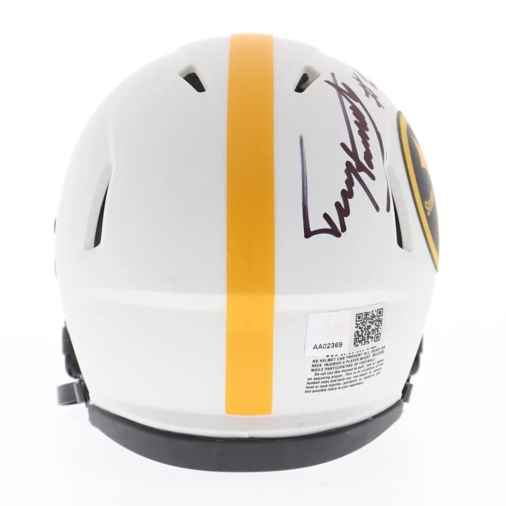 Terry Hanratty Signed Pittsburgh Steelers Mini Helmet (TSE) 2xSuper Bowl Champs