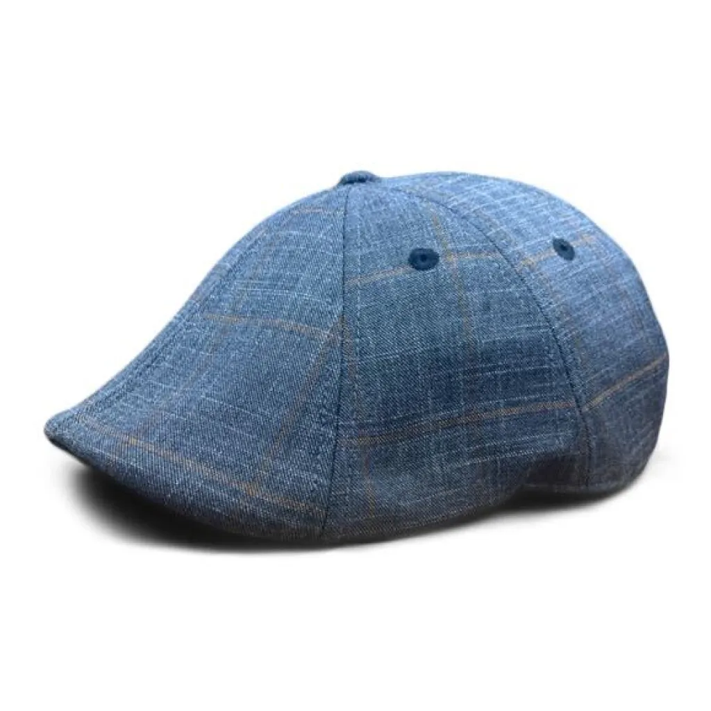 The 8-Panel Plaid Trainer Boston Scally Cap - Charcoal Plaid