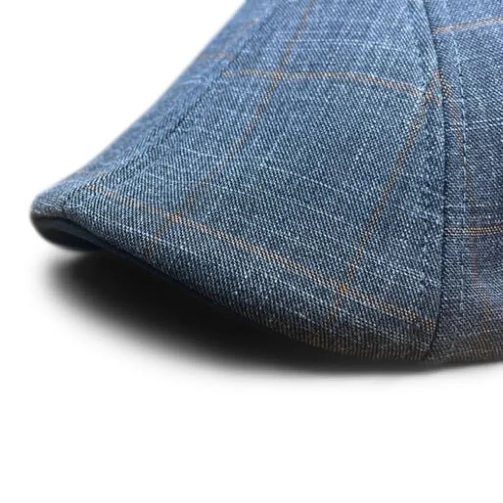 The 8-Panel Plaid Trainer Boston Scally Cap - Charcoal Plaid