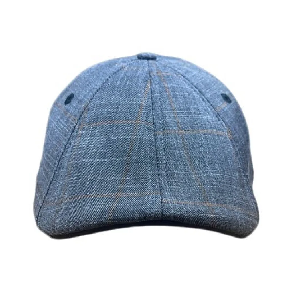 The 8-Panel Plaid Trainer Boston Scally Cap - Charcoal Plaid
