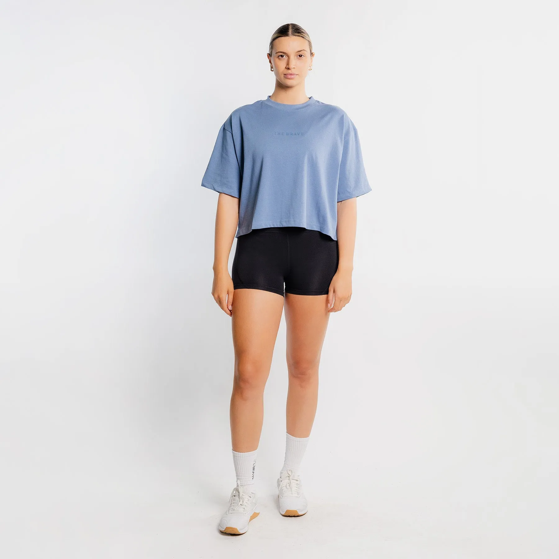 THE BRAVE - WOMEN'S LIFESTYLE OVERSIZED CROPPED T-SHIRT - GLACIER
