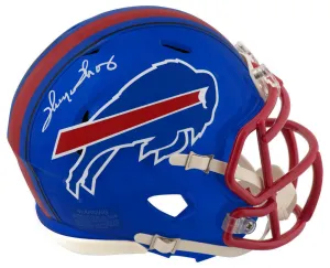 Thurman Thomas Signed Bills FLASH Riddell Speed Mini Helmet -(SCHWARTZ COA)