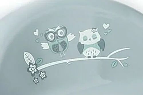 Toilet Training Seat Potty Toddler Boy Girl Trainer Safe Anti-Slip Owls Grey