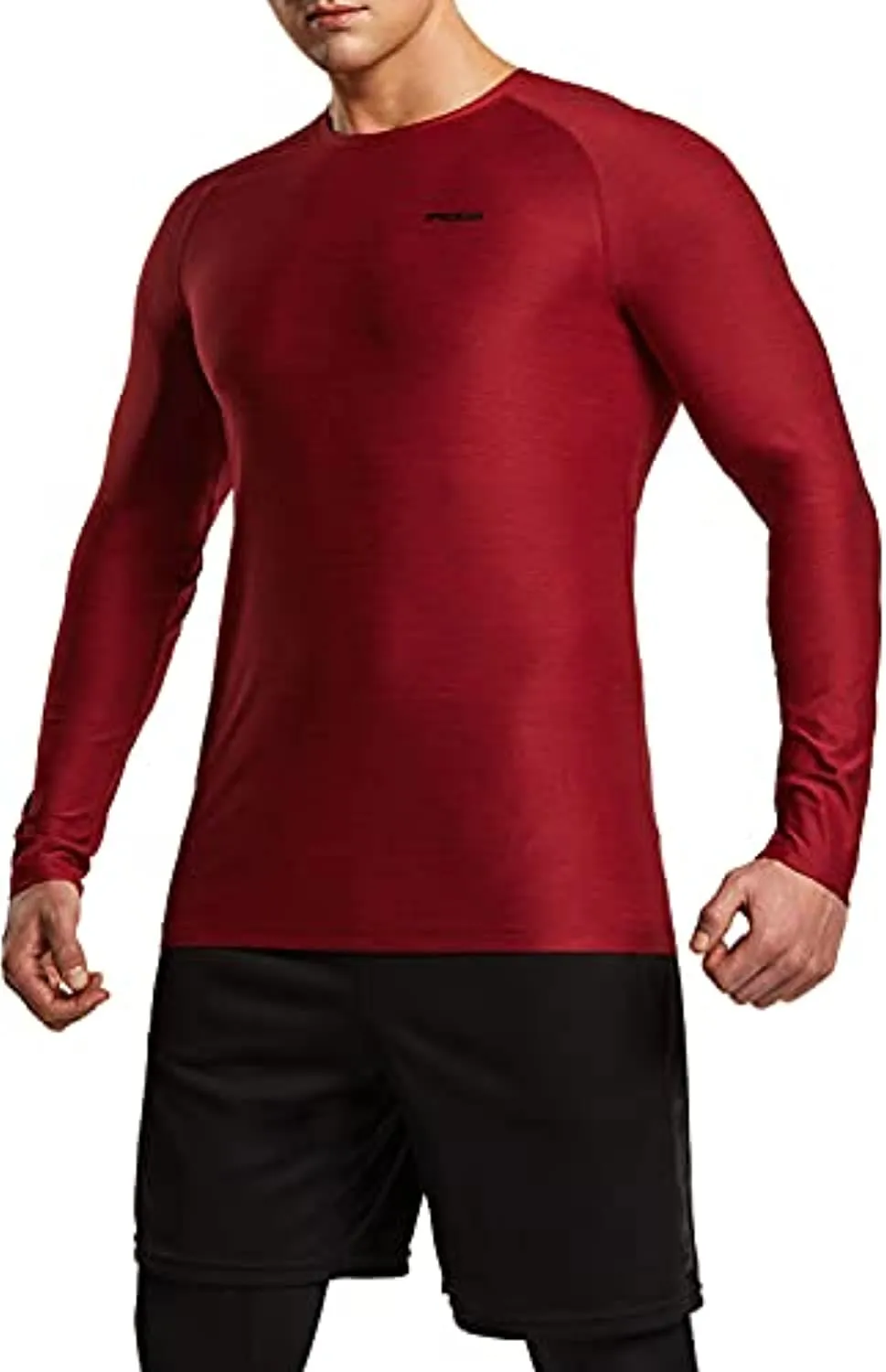 TSLA 3 Pack Men's Long Sleeve Pullover, Dry Fit Running Workout Shirts, Athletic Fitness & Gym Shirt