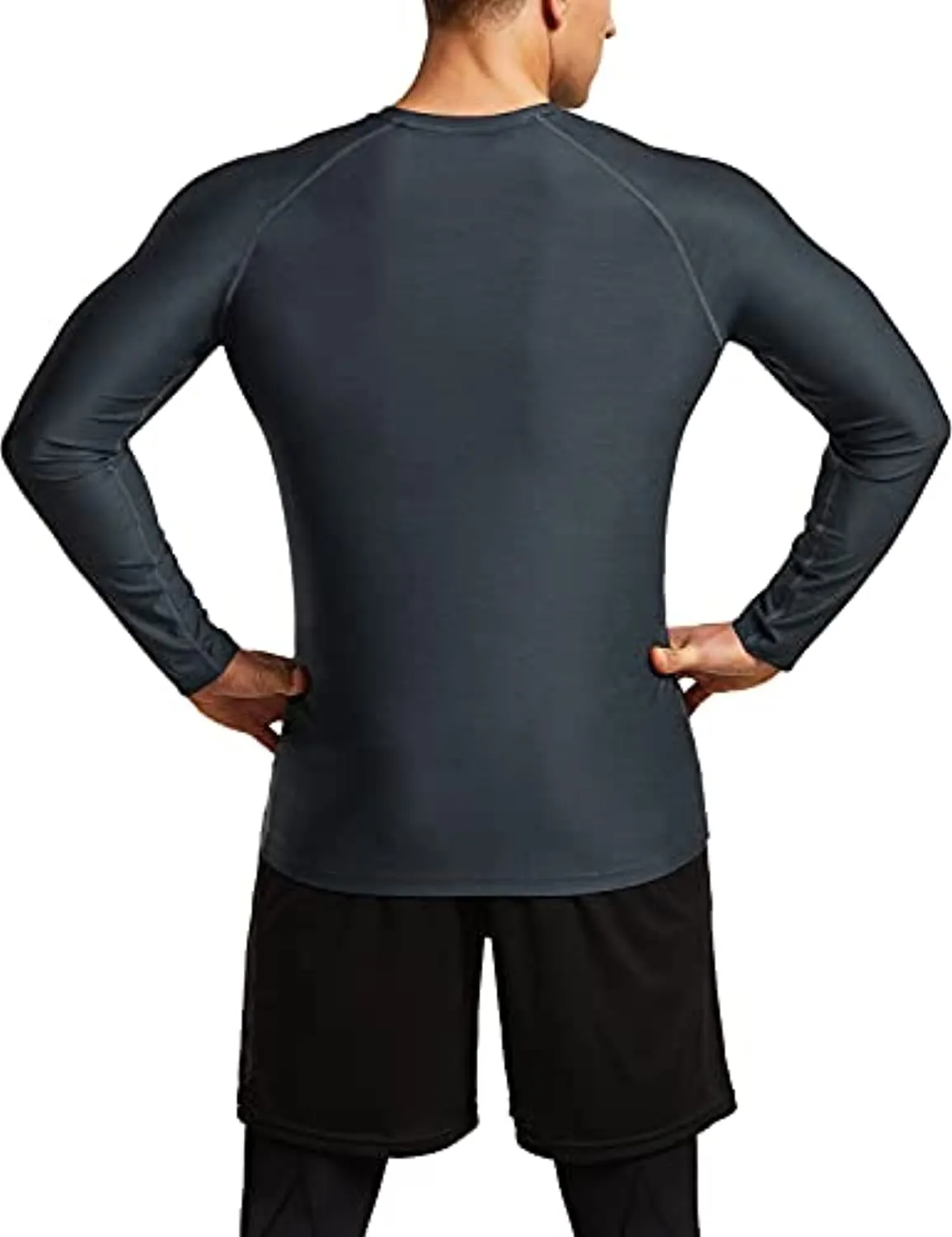 TSLA 3 Pack Men's Long Sleeve Pullover, Dry Fit Running Workout Shirts, Athletic Fitness & Gym Shirt