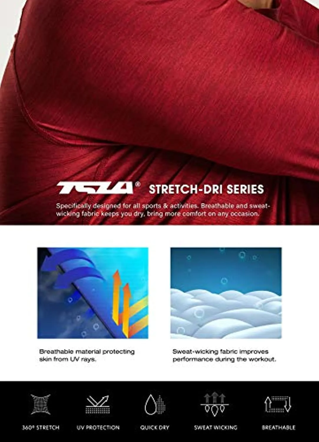 TSLA 3 Pack Men's Long Sleeve Pullover, Dry Fit Running Workout Shirts, Athletic Fitness & Gym Shirt