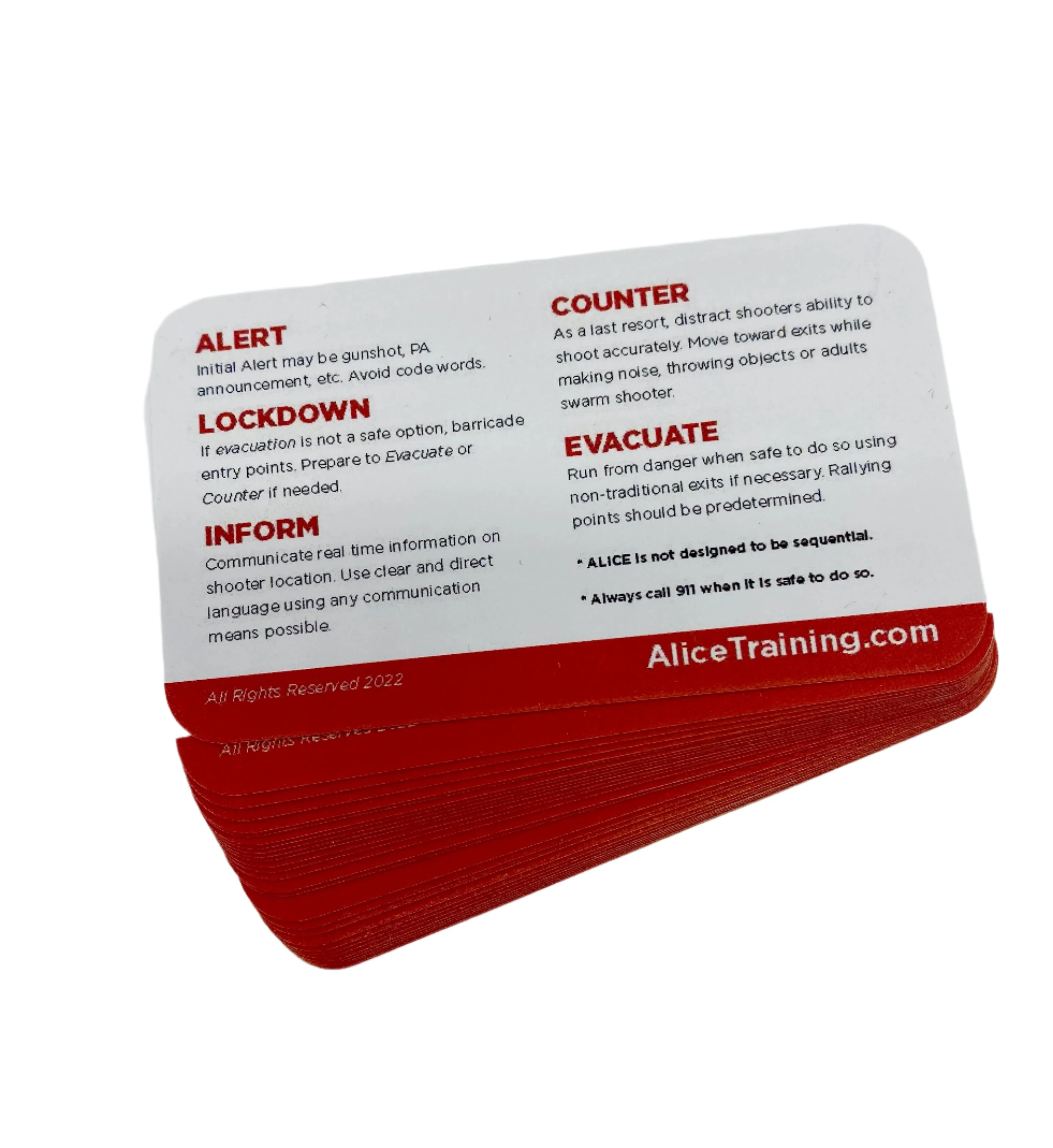 Two-Sided ALICE Wallet Cards