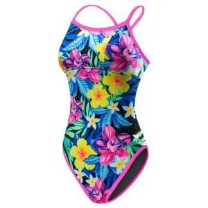 TYR Women's Amazonia Reversible Diamondfit Swimsuit: Black/Multi