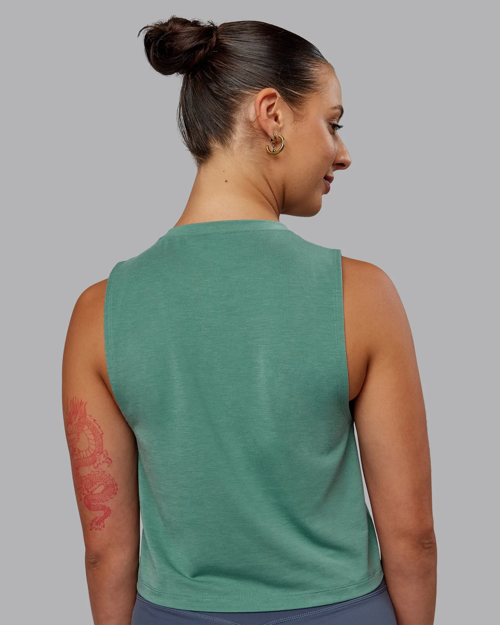 Unleash Cropped Training Tank - Sagebrush