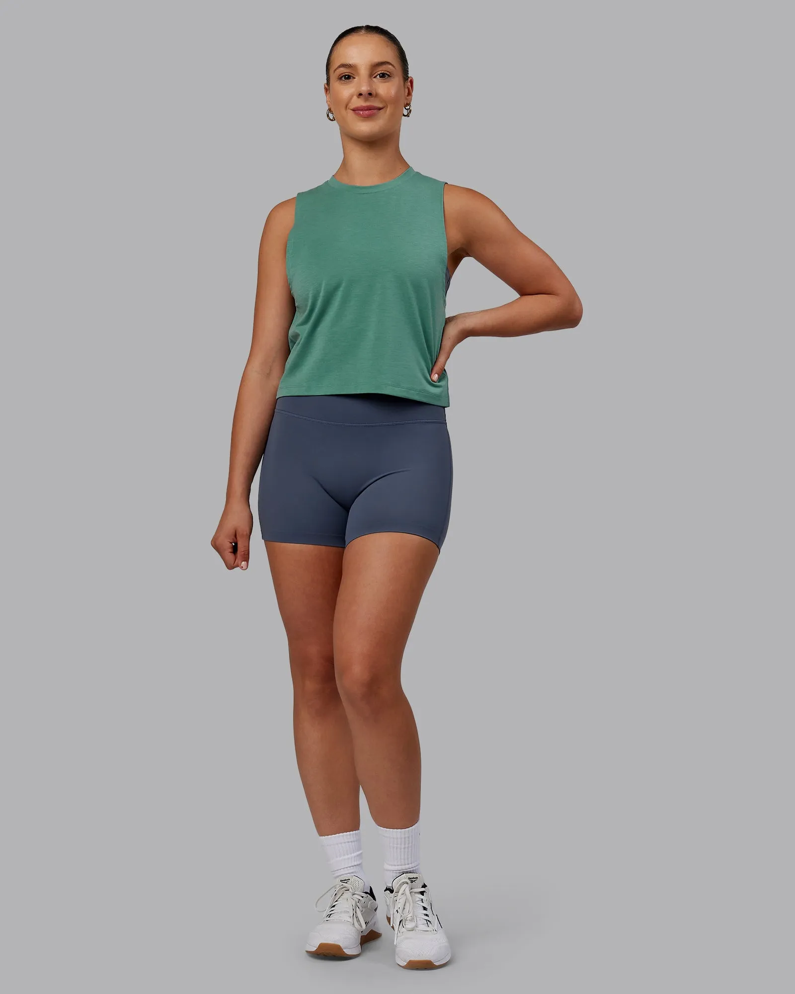 Unleash Cropped Training Tank - Sagebrush