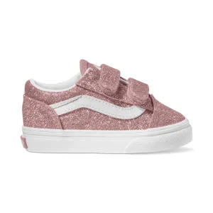 VANS Toddler Old Skool V Glitter Rose Gold