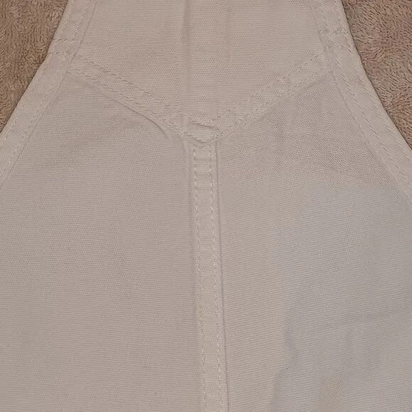 Vans Women's XS Ground Work Shortall Marshmallow White Overalls VN000G8WFS8