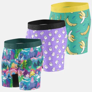 Venture Boxer Brief - Multi-Packs - Fantasy Mountain/Cute Ghosts/Banana