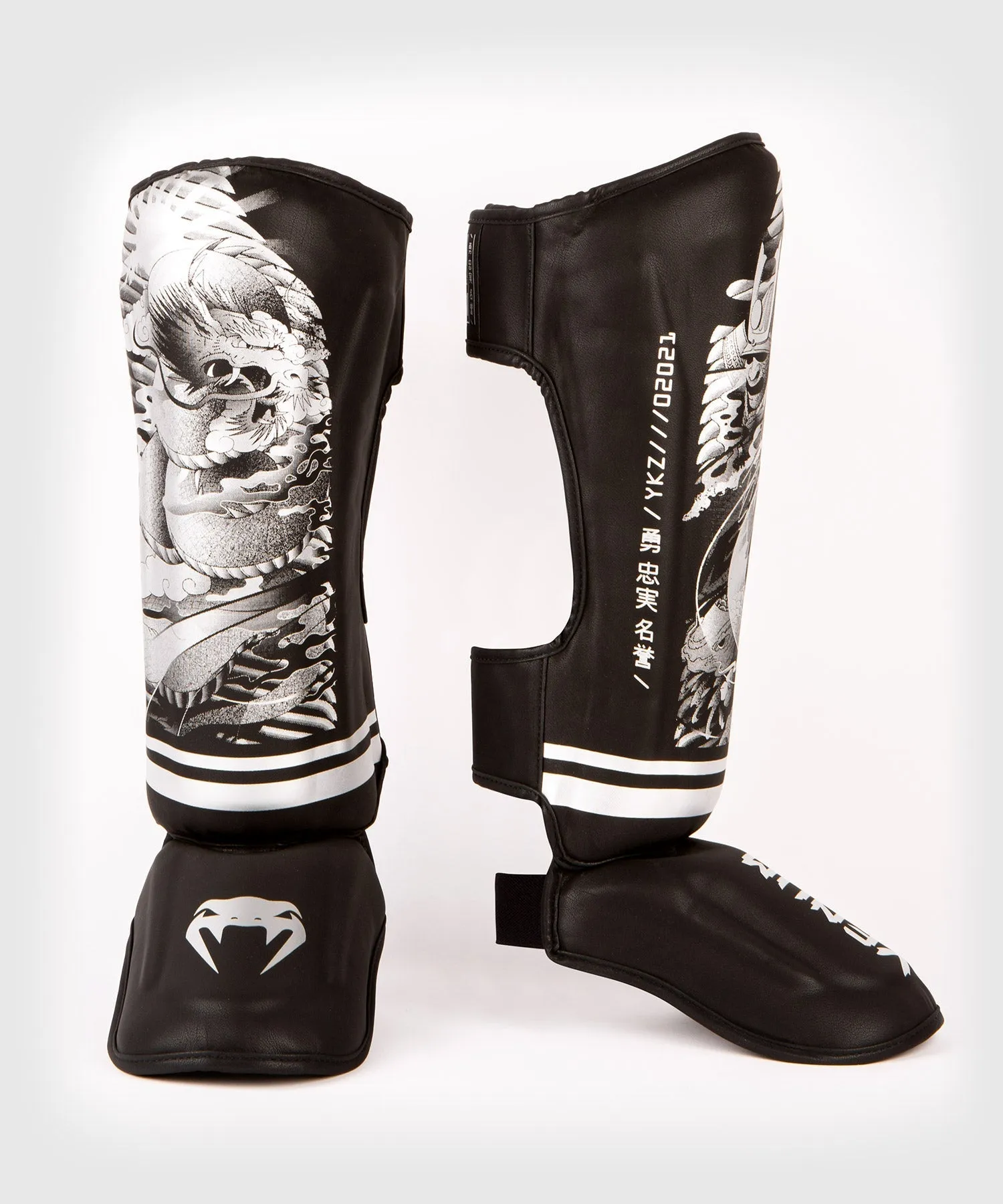 Venum YKZ21 Shin Guards - For Kids - Black/White