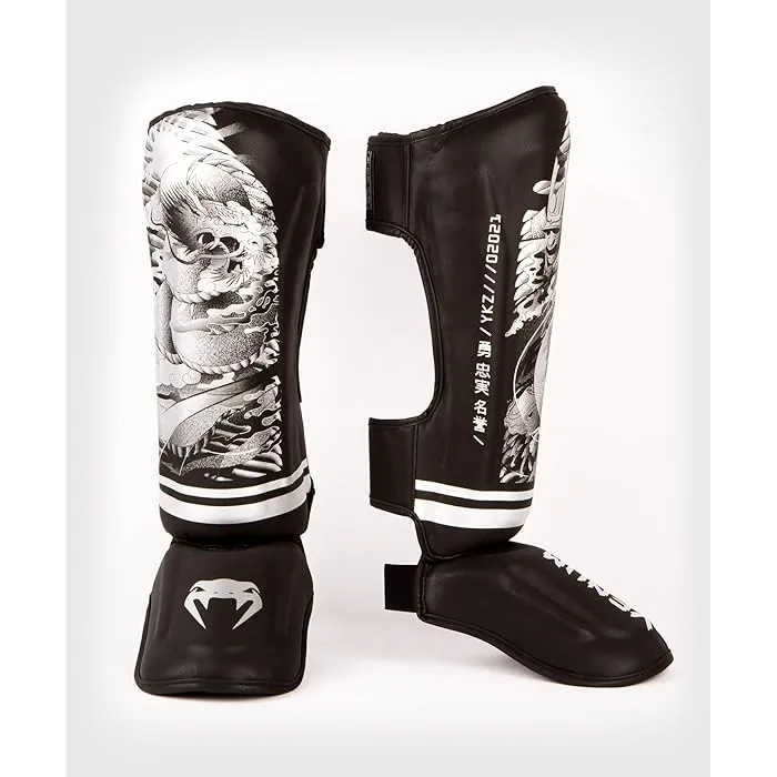Venum YKZ21 Shin Guards - For Kids - Black/White