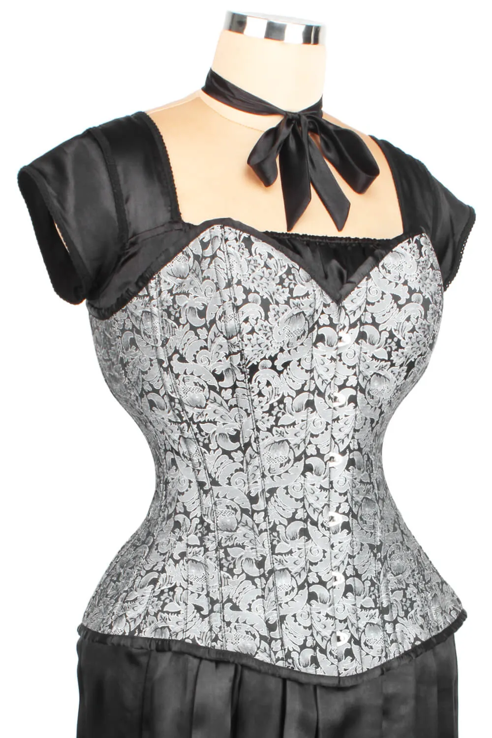 Waist Reducing Overbust Brocade Corset (ELC-301)