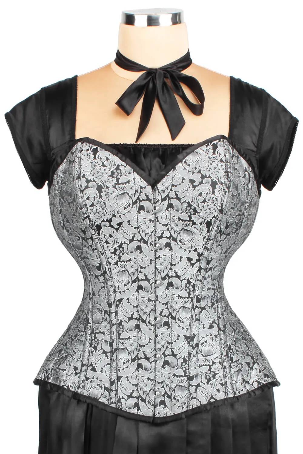 Waist Reducing Overbust Brocade Corset (ELC-301)