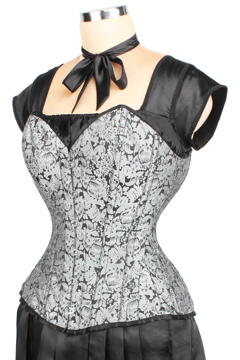 Waist Reducing Overbust Brocade Corset (ELC-301)