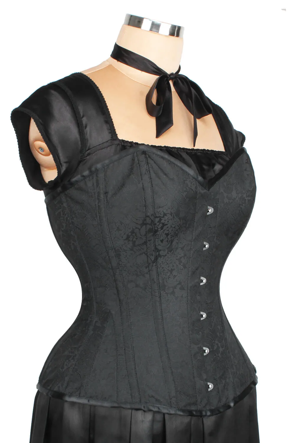 Waist Reducing Overbust Brocade Corset (ELC-301)