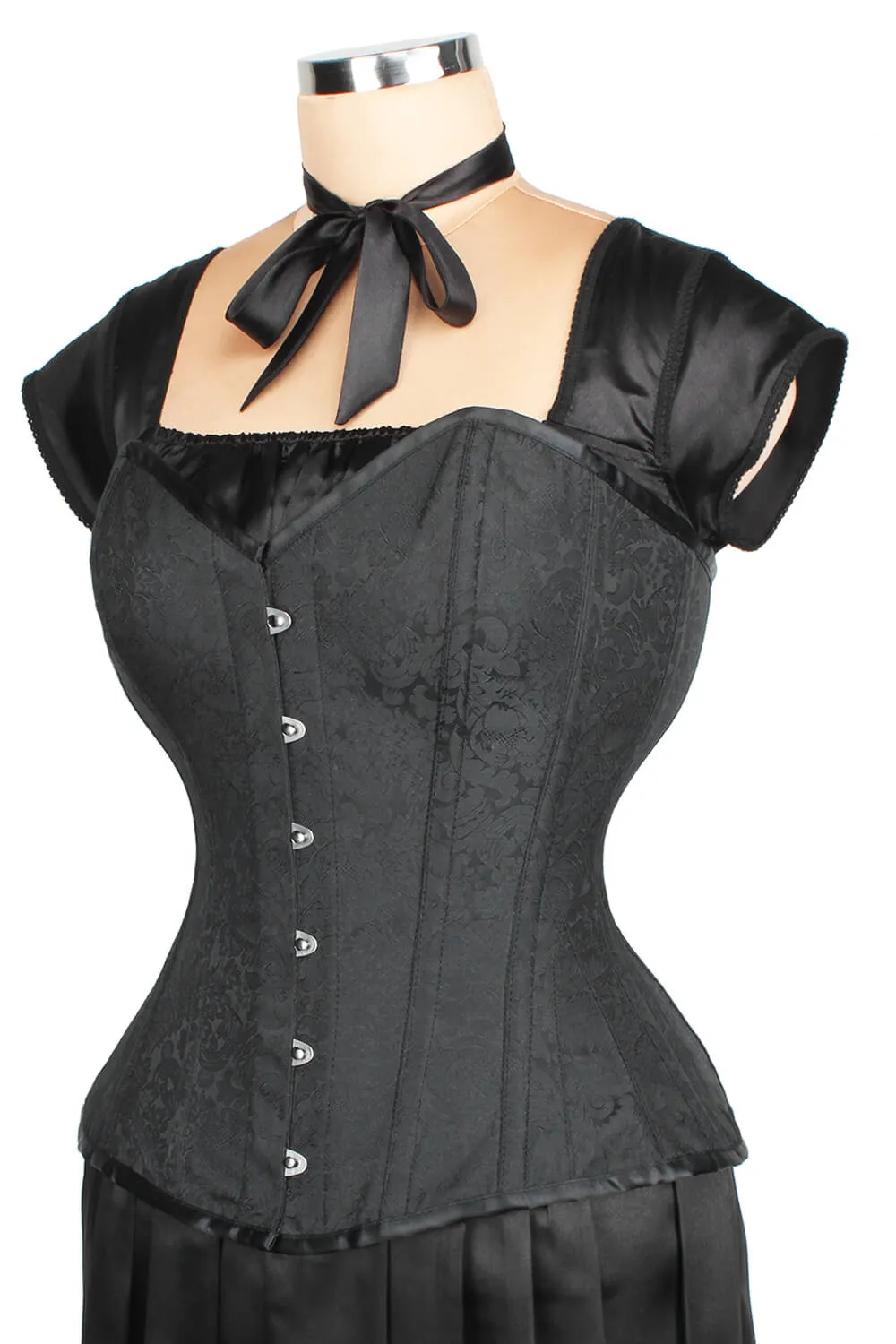 Waist Reducing Overbust Brocade Corset (ELC-301)