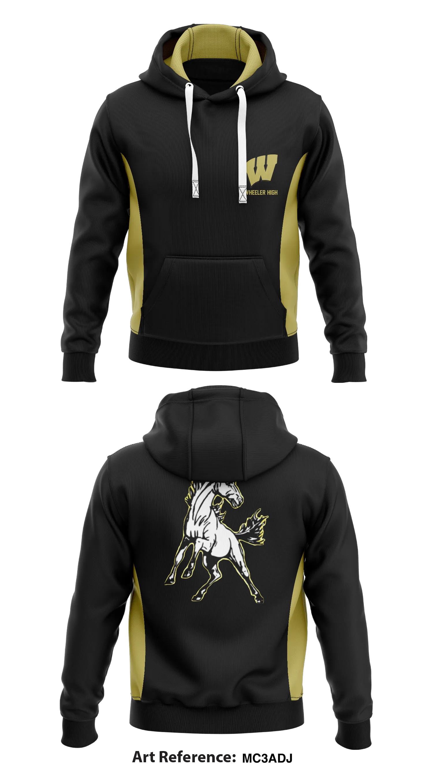 Wheeler High  Core Men's Hooded Performance Sweatshirt - Mc3aDJ