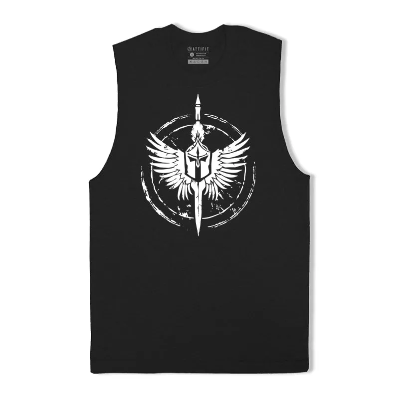 Wings Spartan Helmet Graphic Tank Top