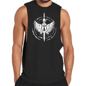 Wings Spartan Helmet Graphic Tank Top