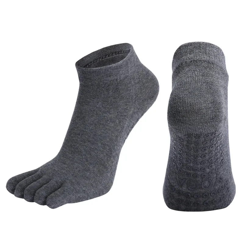 Women's Breathable Pilates Socks Anti-Slip Five-Toe Yoga Socks Quick-Dry Cotton Ladies Ballet Dance Elasticity Fitness Toe Socks
