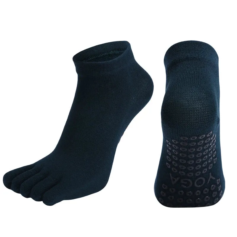 Women's Breathable Pilates Socks Anti-Slip Five-Toe Yoga Socks Quick-Dry Cotton Ladies Ballet Dance Elasticity Fitness Toe Socks