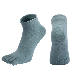 Women's Breathable Pilates Socks Anti-Slip Five-Toe Yoga Socks Quick-Dry Cotton Ladies Ballet Dance Elasticity Fitness Toe Socks
