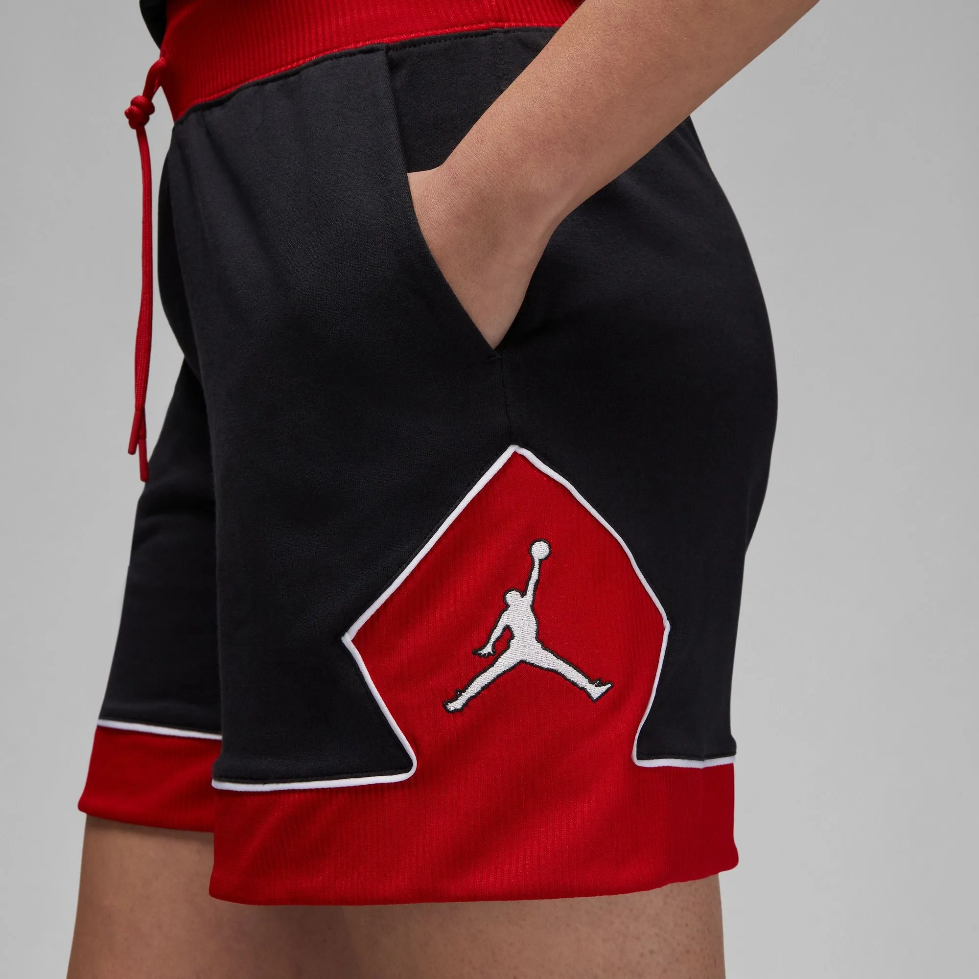 Womens Jordan Diamond Shorts 'Black/Red'