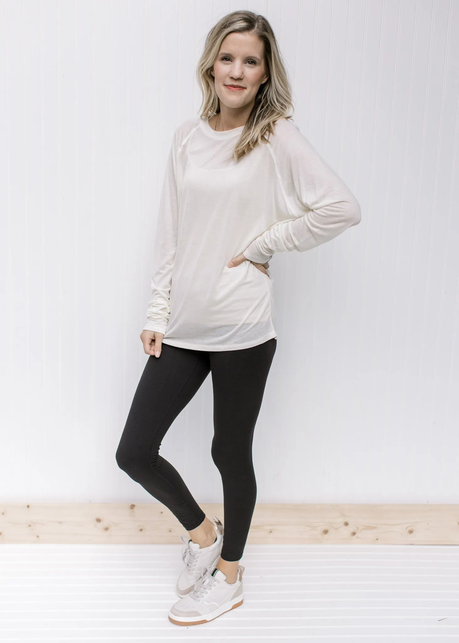 X Soft Athleisure Top in cream