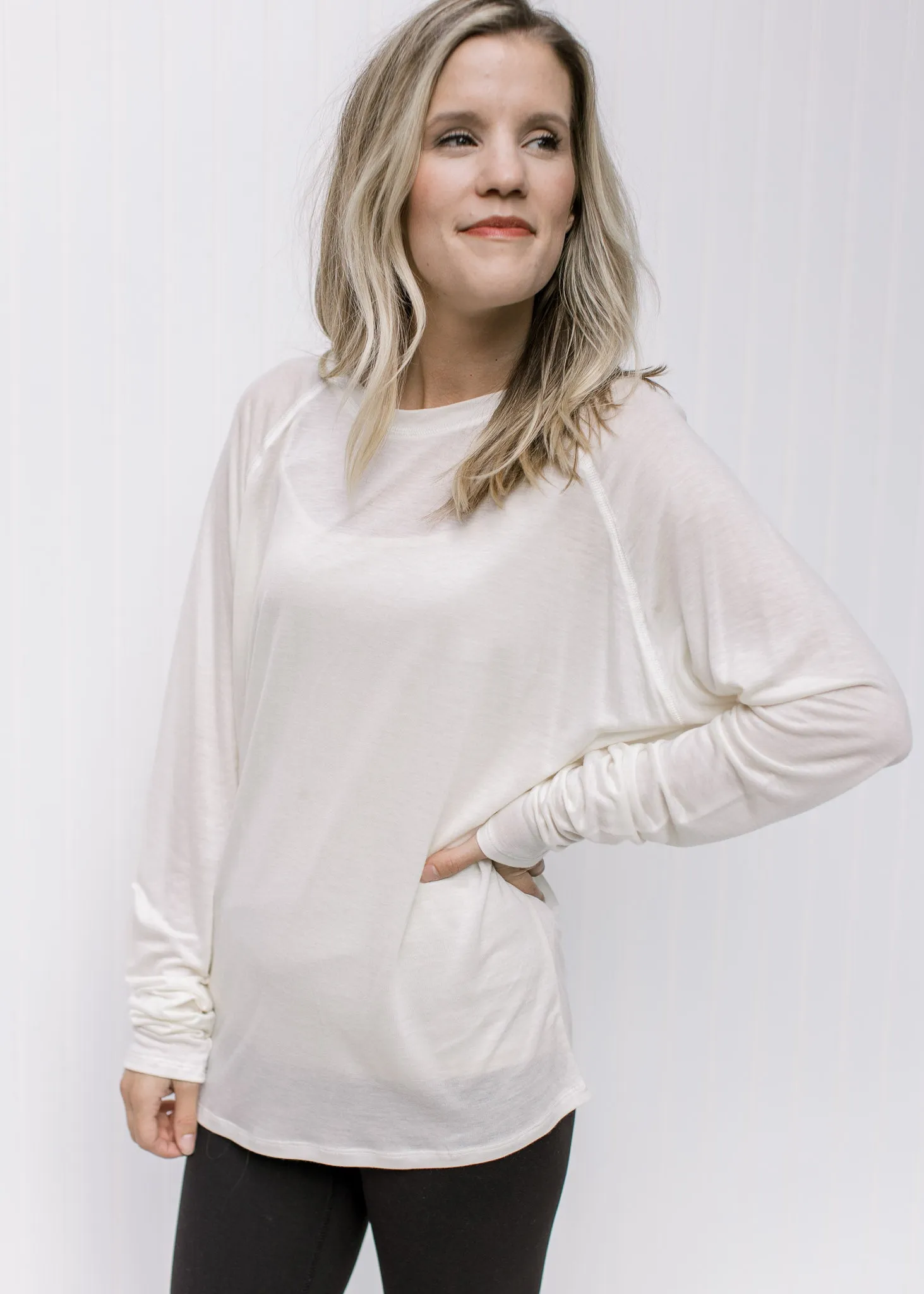 X Soft Athleisure Top in cream