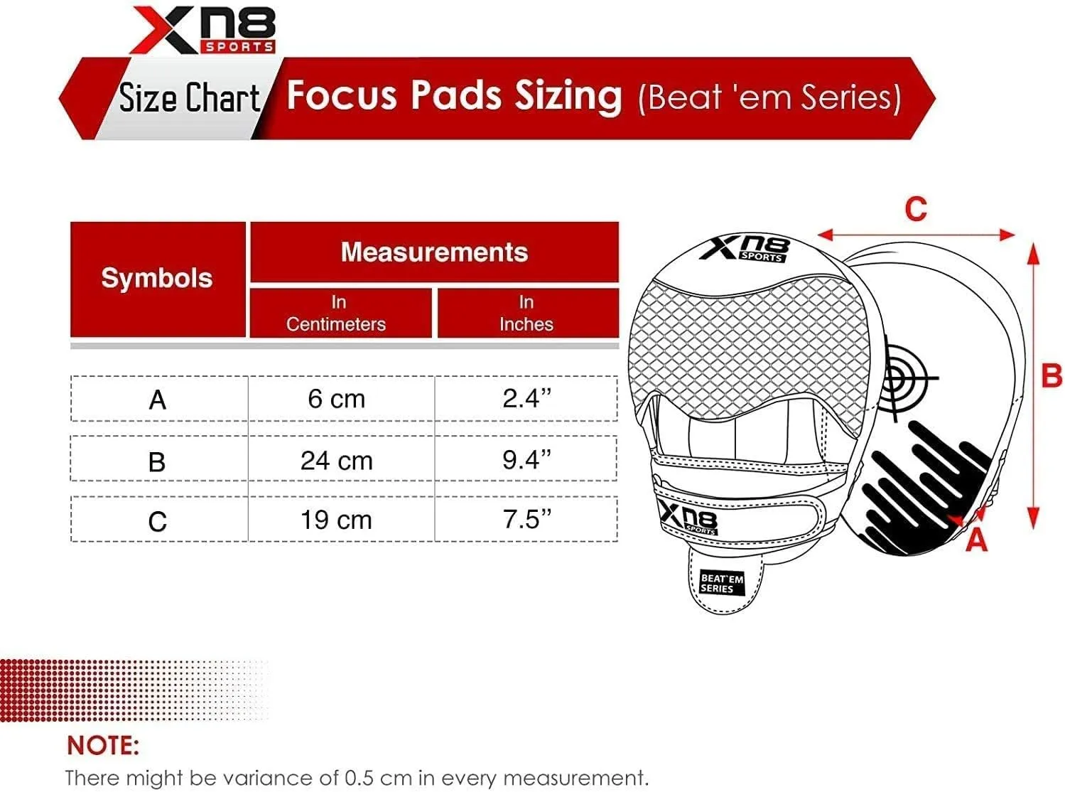 Xn8 Focus Pad Mitts BMS