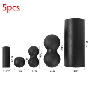 Yoga Massage Roller & Fitness Ball Foam Roller Set