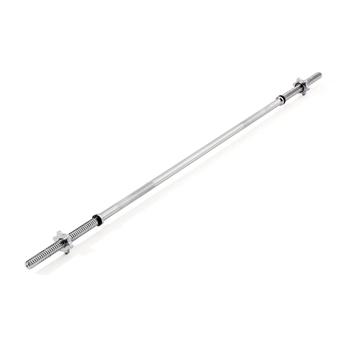 York Fitness Standard 1" Spinlock Barbell Bar with Collars